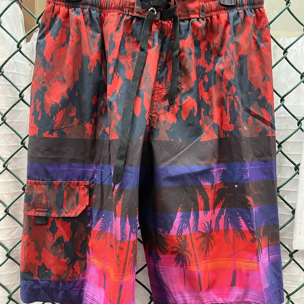 Tropical Sunset Men's Swim Shorts size small